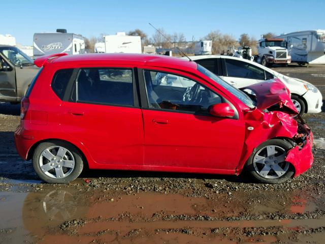 KL1TD66678B120773 - 2008 CHEVROLET AVEO BASE RED photo 9