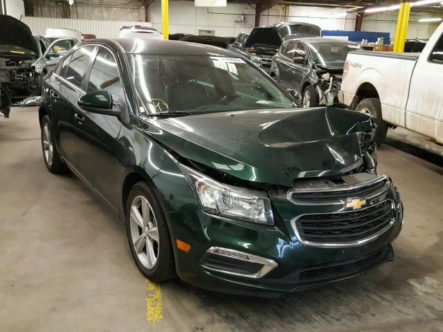 1G1PE5SB0F7229119 - 2015 CHEVROLET CRUZE GREEN photo 1