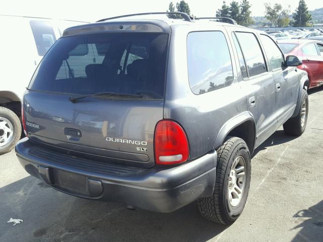 1D4HS48Z83F598298 - 2003 DODGE DURANGO SL GRAY photo 4