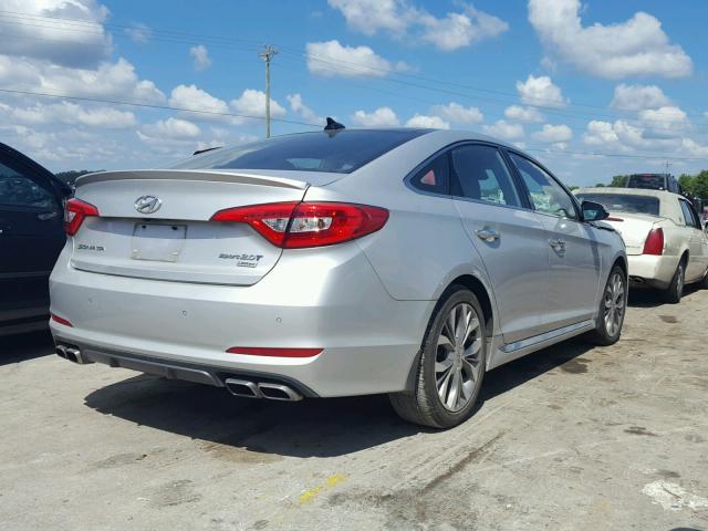 5NPE34ABXFH135826 - 2015 HYUNDAI SONATA SPO SILVER photo 4