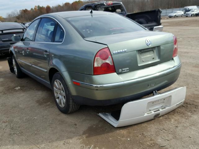 WVWPD63B53P039178 - 2003 VOLKSWAGEN PASSAT GLS GREEN photo 3