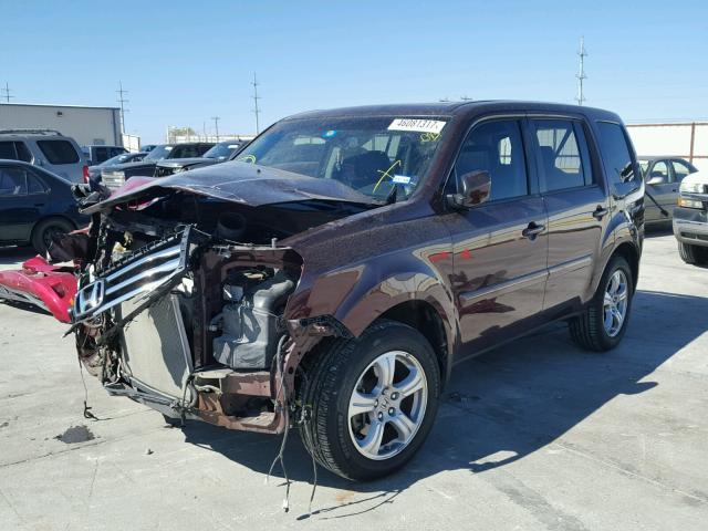 5FNYF3H52CB011025 - 2012 HONDA PILOT EXL PURPLE photo 2