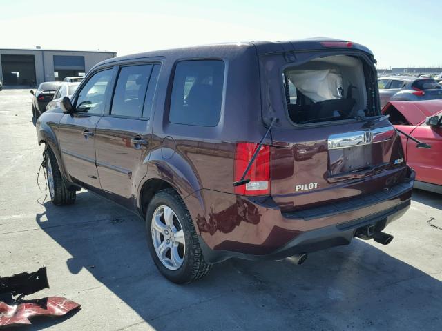 5FNYF3H52CB011025 - 2012 HONDA PILOT EXL PURPLE photo 3