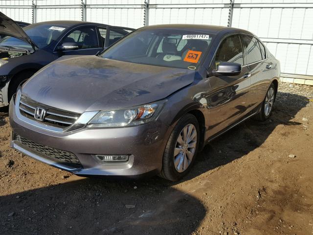 1HGCR3F80DA041148 - 2013 HONDA ACCORD EXL GRAY photo 2