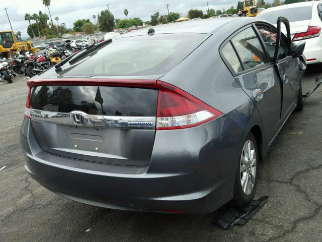 JHMZE2H71ES002310 - 2014 HONDA INSIGHT EX GRAY photo 4