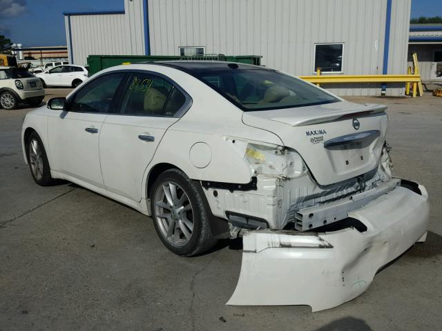 1N4AA5AP2AC867707 - 2010 NISSAN MAXIMA WHITE photo 3