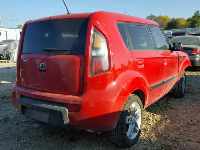 KNDJT2A26A7067881 - 2010 KIA SOUL + RED photo 4