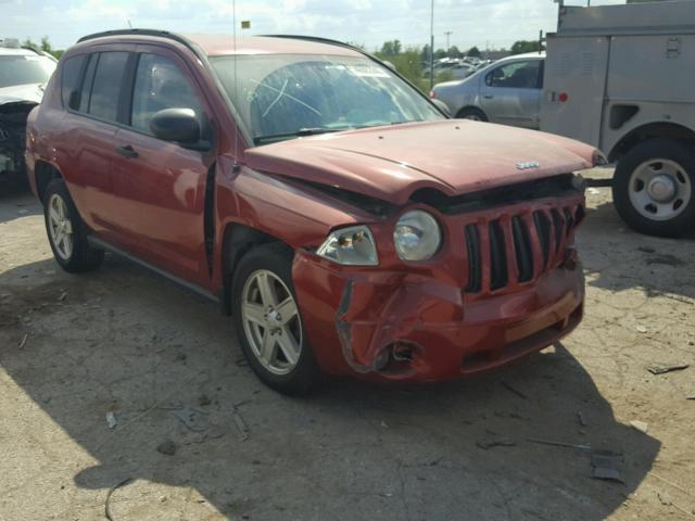 1J8FF47W67D216019 - 2007 JEEP COMPASS RED photo 1