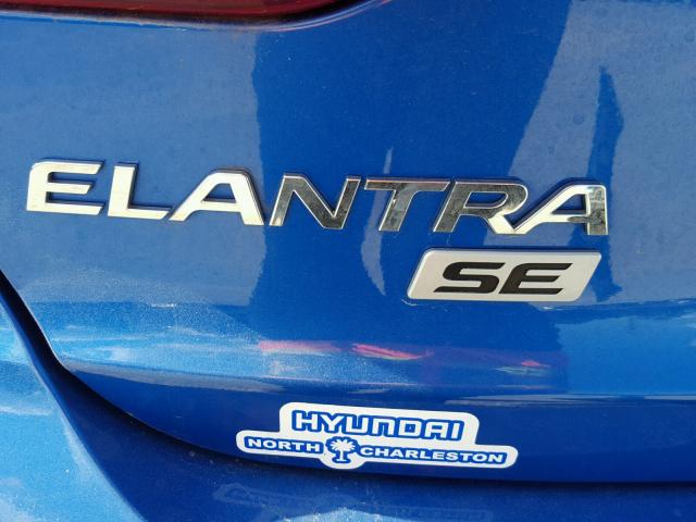 KMHD74LF1HU074869 - 2017 HYUNDAI ELANTRA SE BLUE photo 9