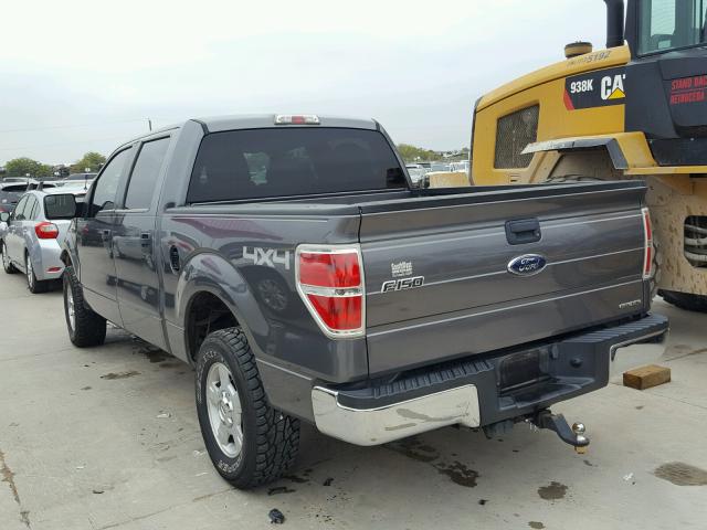 1FTFW1EF7BFA06289 - 2011 FORD F150 CHARCOAL photo 3