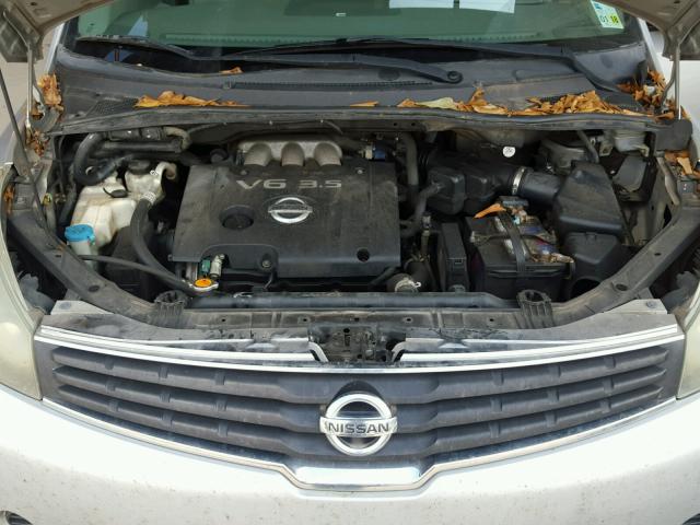 5N1BV28U27N130156 - 2007 NISSAN QUEST S SILVER photo 7