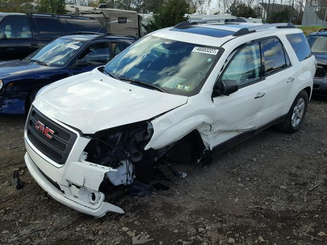 1GKKVPKD0EJ375749 - 2014 GMC ACADIA SLE WHITE photo 2