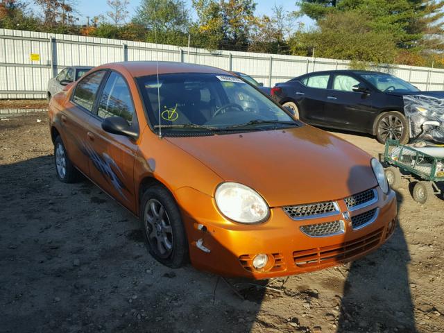 1B3ES56CX5D128360 - 2005 DODGE NEON SXT ORANGE photo 1