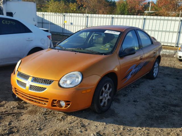 1B3ES56CX5D128360 - 2005 DODGE NEON SXT ORANGE photo 2