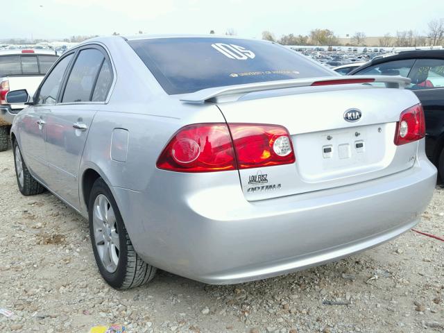 KNAGE123X85274864 - 2008 KIA OPTIMA LX SILVER photo 3