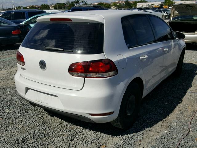 WVWDB7AJ3DW117344 - 2013 VOLKSWAGEN GOLF WHITE photo 4