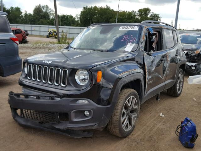 ZACCJBBB7HPF13174 - 2017 JEEP RENEGADE L BLACK photo 2