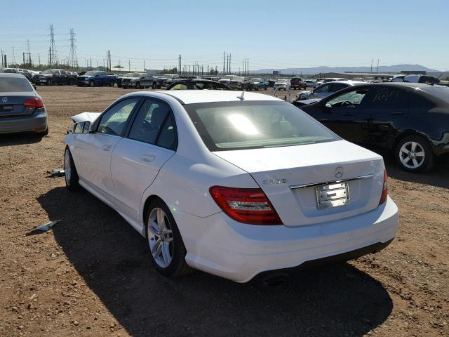 WDDGF4HBXER309705 - 2014 MERCEDES-BENZ C 250 WHITE photo 3