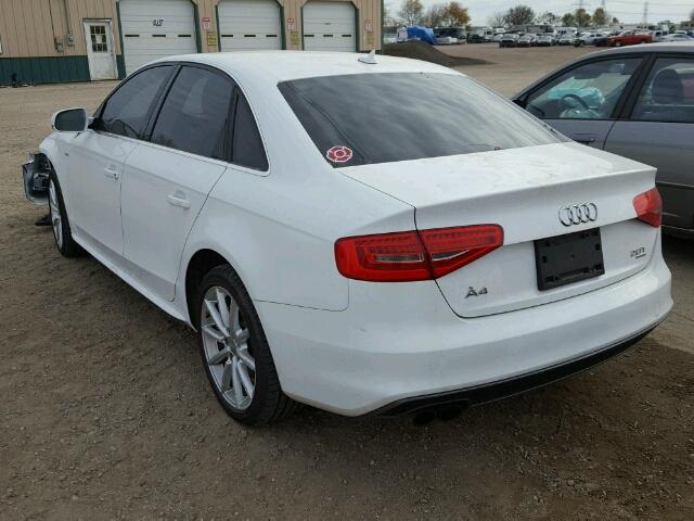 WAUFFAFL0EN036651 - 2014 AUDI A4 PREMIUM WHITE photo 3