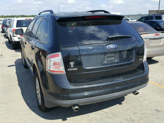 2FMDK39C17BB29251 - 2007 FORD EDGE SEL P BLACK photo 3