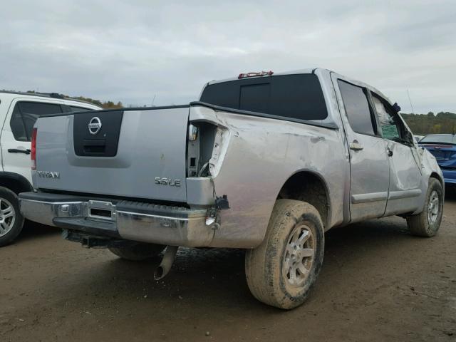 1N6AA07B64N576965 - 2004 NISSAN TITAN XE SILVER photo 4