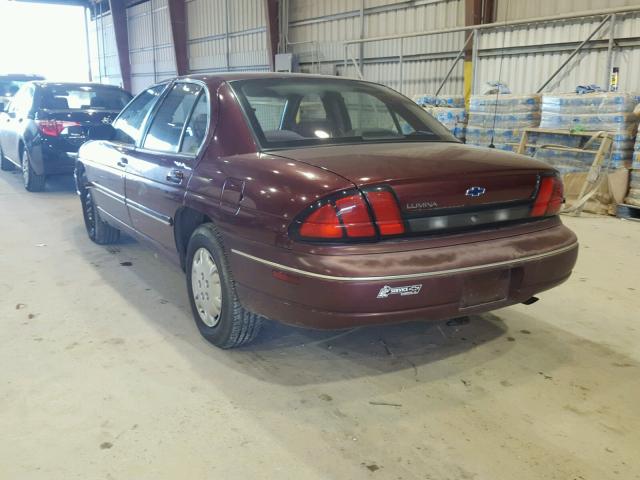 2G1WL52M8T1115171 - 1996 CHEVROLET LUMINA MAROON photo 3