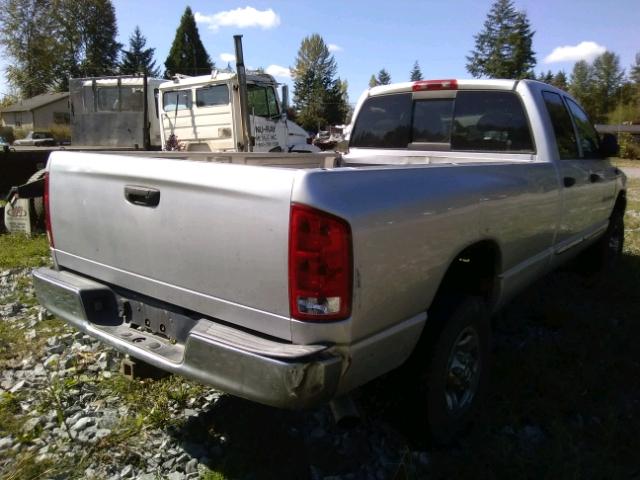 3D7KS28C95G801273 - 2005 DODGE RAM 2500 S SILVER photo 4