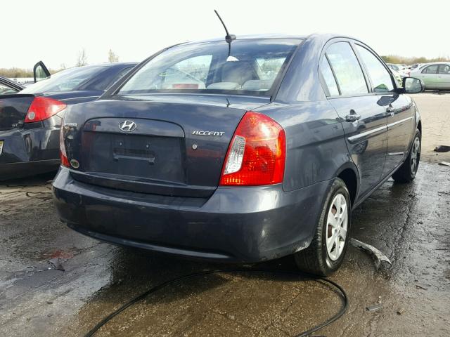 KMHCN4AC7AU508034 - 2010 HYUNDAI ACCENT GLS GRAY photo 4