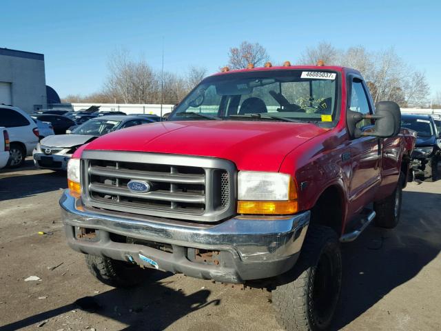 1FTNF21L4YED85344 - 2000 FORD F250 SUPER RED photo 2