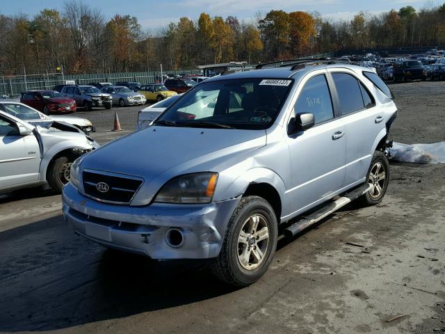 KNDJC733X55460500 - 2005 KIA SORENTO EX BLUE photo 2