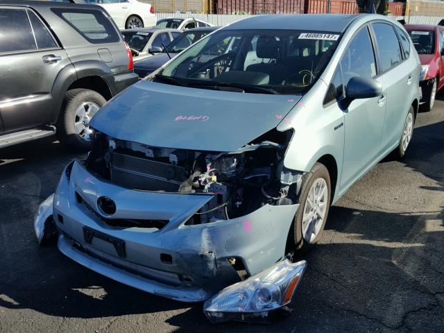 JTDZN3EU1D3251636 - 2013 TOYOTA PRIUS V BLUE photo 2