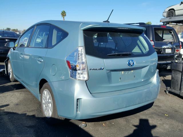 JTDZN3EU1D3251636 - 2013 TOYOTA PRIUS V BLUE photo 3