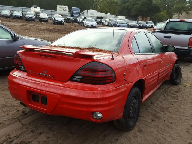 1G2NF52E11M610403 - 2001 PONTIAC GRAND AM S RED photo 4