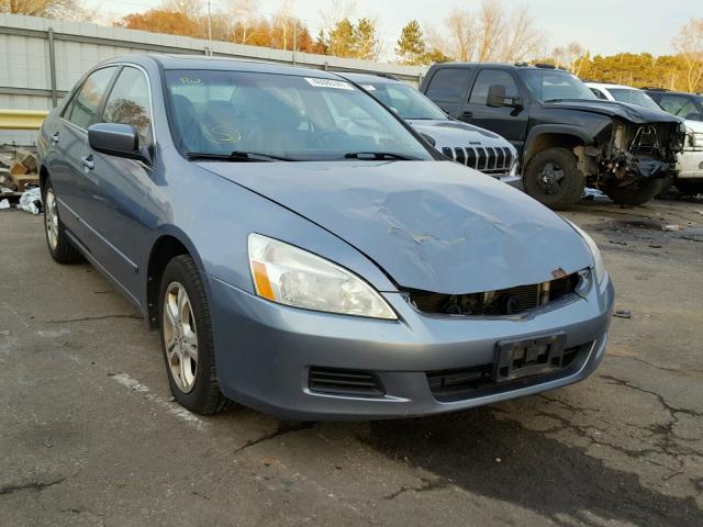 1HGCM56827A036449 - 2007 HONDA ACCORD EX BLUE photo 1