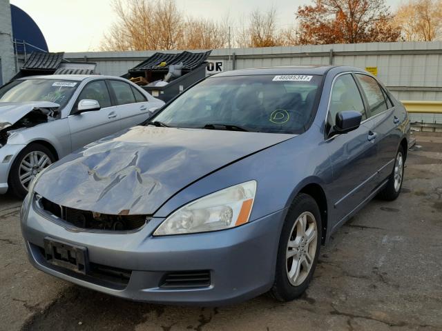 1HGCM56827A036449 - 2007 HONDA ACCORD EX BLUE photo 2