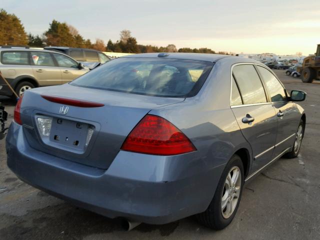 1HGCM56827A036449 - 2007 HONDA ACCORD EX BLUE photo 4