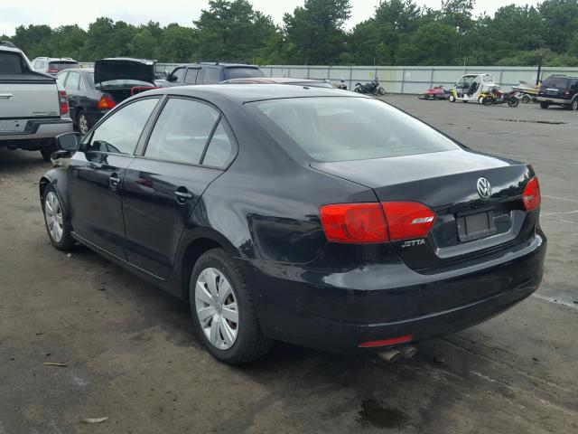 3VW2K7AJ8CM356102 - 2012 VOLKSWAGEN JETTA BASE Սև լուսանկար 3