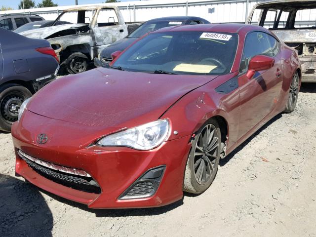JF1ZNAA15D2705429 - 2013 TOYOTA SCION FR-S RED photo 2