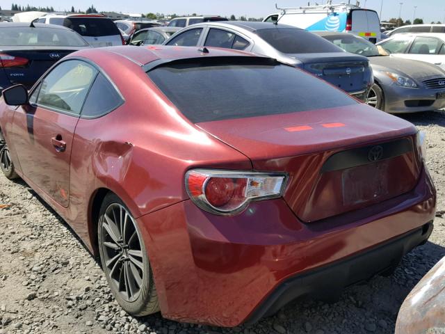 JF1ZNAA15D2705429 - 2013 TOYOTA SCION FR-S RED photo 3
