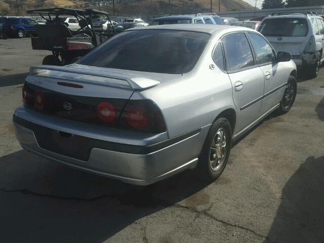 2G1WF52E549260607 - 2004 CHEVROLET IMPALA SILVER photo 4