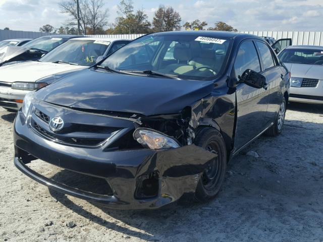 2T1BU4EEXDC099947 - 2013 TOYOTA COROLLA BA BLACK photo 2