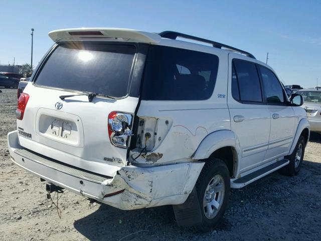 5TDZT34A95S239473 - 2005 TOYOTA SEQUOIA SR WHITE photo 4