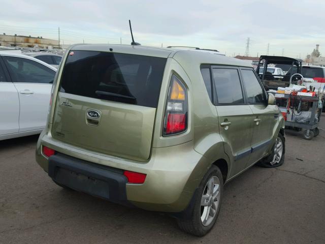 KNDJT2A20B7287910 - 2011 KIA SOUL GREEN photo 4