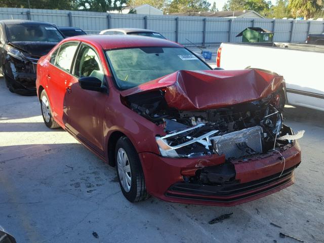 3VW267AJ2GM408611 - 2016 VOLKSWAGEN JETTA S RED photo 1