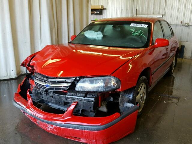 2G1WF52EX49316069 - 2004 CHEVROLET IMPALA RED photo 2