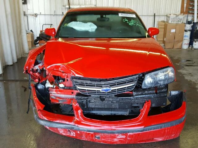 2G1WF52EX49316069 - 2004 CHEVROLET IMPALA RED photo 9