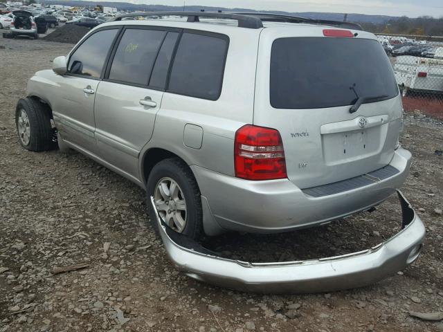 JTEGF21AX30100817 - 2003 TOYOTA HIGHLANDER SILVER photo 3