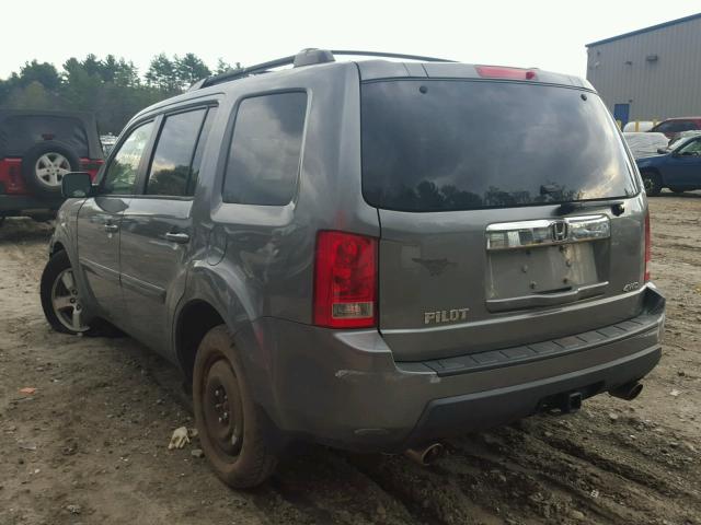 5FNYF48519B028221 - 2009 HONDA PILOT EXL GRAY photo 3