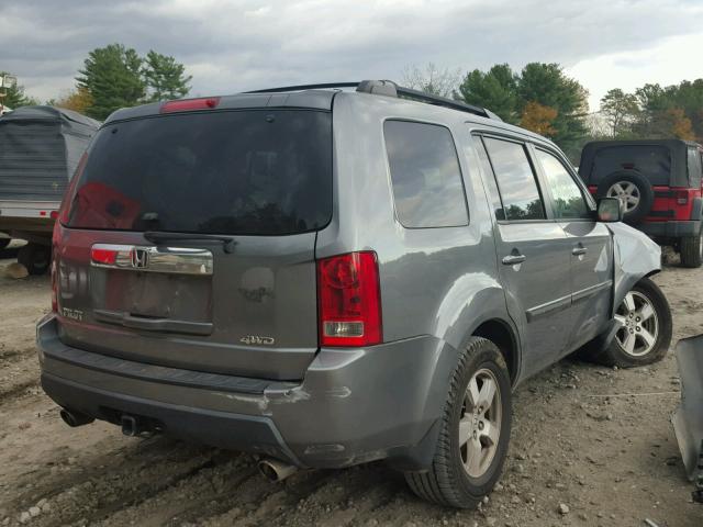 5FNYF48519B028221 - 2009 HONDA PILOT EXL GRAY photo 4