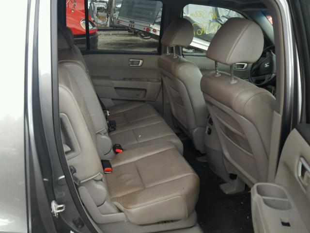 5FNYF48519B028221 - 2009 HONDA PILOT EXL GRAY photo 6